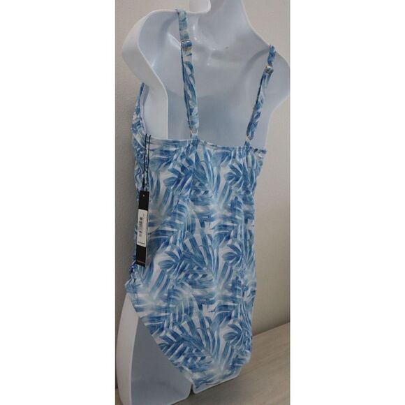 Catherine Malandrino Sz M Leafs Cascade Print Side Ruching 1-Pc Swimsuit $120 - Picture 4 of 10